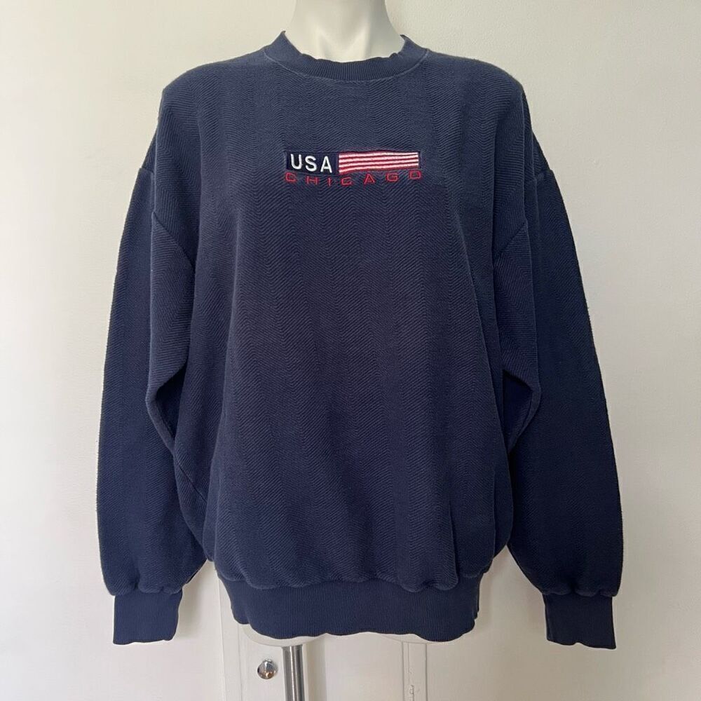 Jerez World Class Chicago 100% cotton Crewneck sweater vintage y2k 00